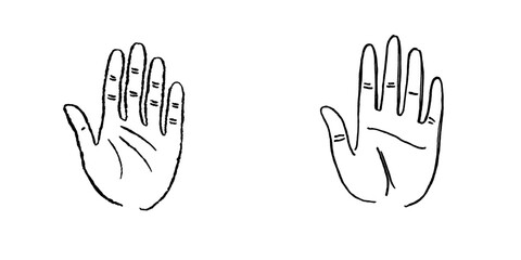 Obraz premium Modern icon shocker, hands and gestures, gestures, sign