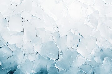 Obraz premium Abstract background of ice with cracks, frosted glass texture, in the style of white color. 
