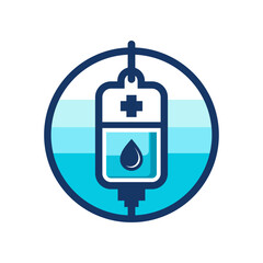 Iv hydration logo vector in circle