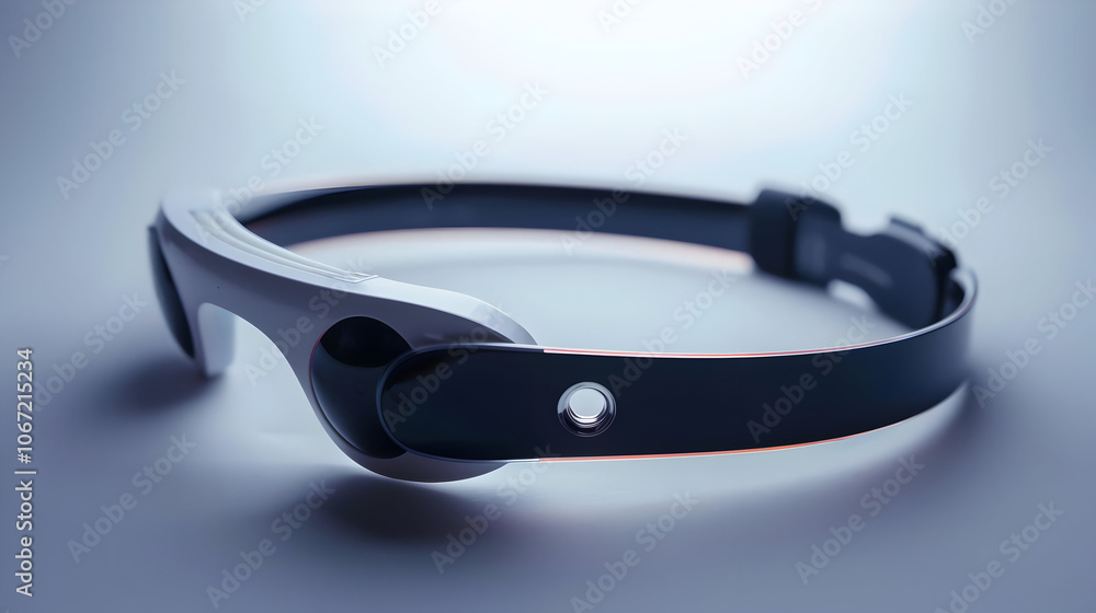 Aufkleber futuristic augmented reality wearable device with holographic display and motion sensors