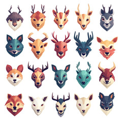 Fototapeta premium Collection of Animal Portraits