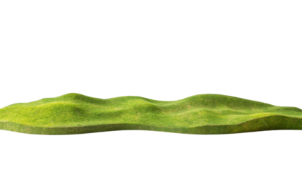 Green grassy hills, isolated on a white background.