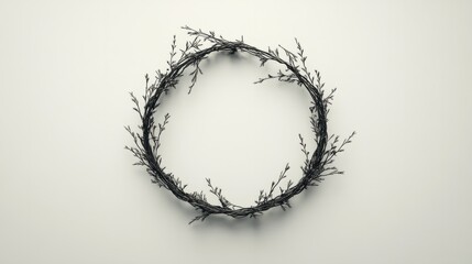 minimalistic background with wreath