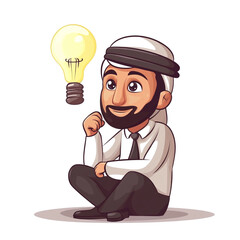 Obraz premium Arab Man with an Idea