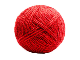 a red ball of yarn