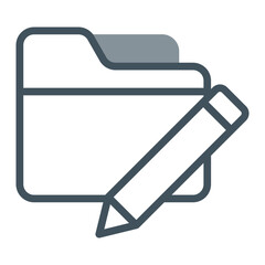 Folder Edit Vector Icon Design