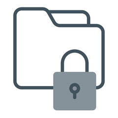 Folder Lock Vector Icon Design