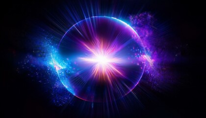 Colorful waves radiating from a glowing sphere Innovative ideas