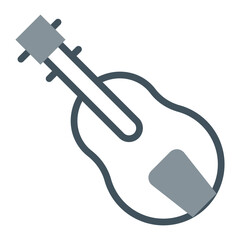 Acoustic Guitar Vector Icon Design