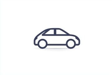 Fototapeta premium Simple Line Art Car Illustration