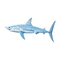 Naklejka premium Shark, white isolate background