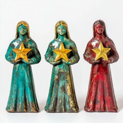 Statuettes holding stars