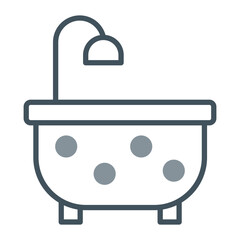 Bathtub Vector Icon Design