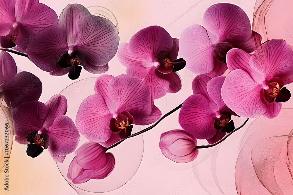 Poster orchids backgrounds abstract pattern.