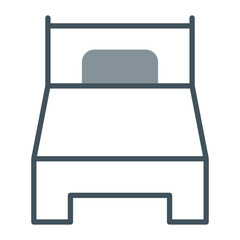 Single Bed Vector Icon Design