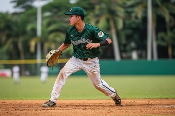 on the lush green field