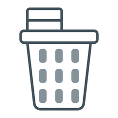 Laundry Basket Vector Icon Design