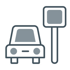 Car Park Vector Icon Design