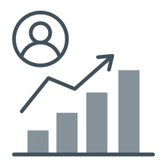 Bar Chart Vector Icon Design