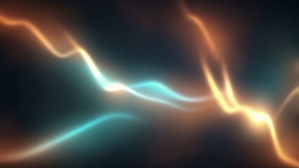 Abstract Light Streaks: Blue and Orange Glowing Lines