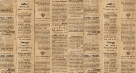 Obraz premium Vintage newspaper texture background for an old world nostalgic appeal