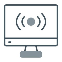 Live Broadcast Vector Icon Design