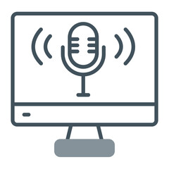 Podcast Vector Icon Design