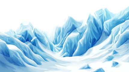 Obraz premium Abstract Snowy Mountain Landscape.