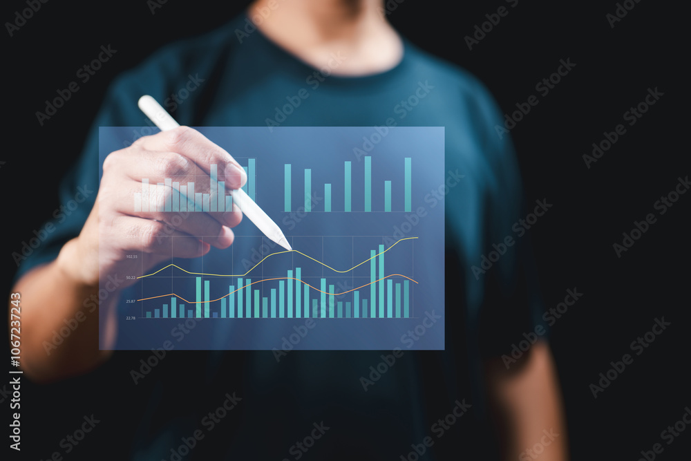 Aufkleber Predictive Insights for Growth: Using statistical analysis and forecasting tools to anticipate future trends and make informed business choices.