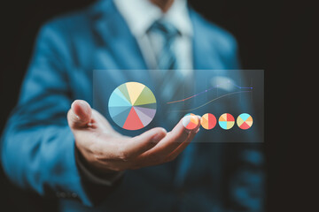 Business Performance Analysis: It emphasizes analyzing business metrics through visual tools like pie charts and line graphs to track progress and identify trends.