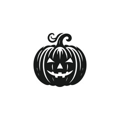 Flat pumpkin design logo illustrations vector template, Pumpkin icon. pumpkin silhouette vector design