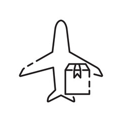  airplane shipping icon design vector