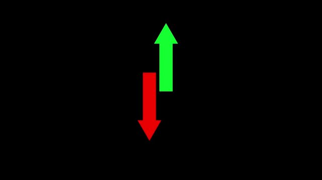  up and down two arrow icon animated video