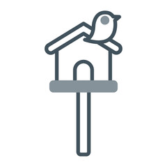 Bird House Vector Icon Design