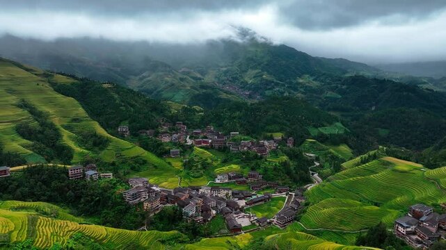 Scenery of Longji Terraced Fields in China