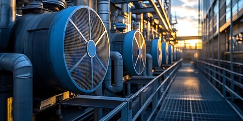 Industrial Fan Cooling System Closeup - Photo