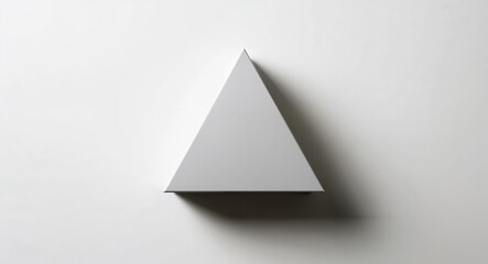 Triangular box with minimalist matte finish for unique style on plain white background