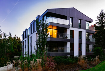 New houses construction in Europe. Residential house development	