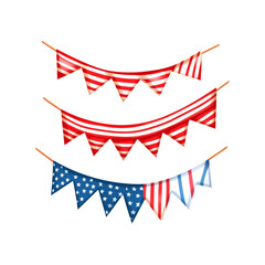 Fototapeta premium American Flag Bunting Decoration