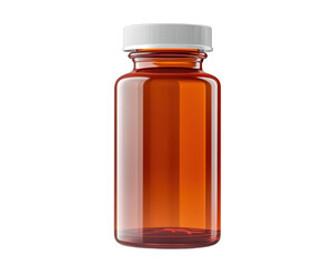Pill bottle isolated on a transparent background