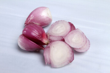 red onions on a wooden table