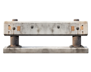 Road barrier isolated on a transparent background