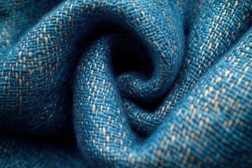 Fototapeta premium closeup of blue denim fabric with intricate texture showcasing the unique weave and subtle variations of light perfect for fashion and textile representation