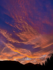 sunrise in the carpathian mountains