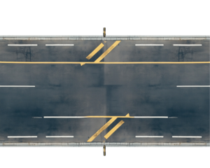 Road isolated on a transparent background