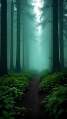 Misty Forest Phone Wallpaper for Tranquil Nature Lovers