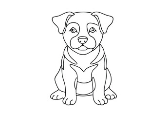 Continuous Line Art of a Cute Dog – Minimalist Pet Illustration for Animal Lovers