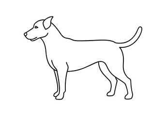 Continuous Line Art of a Cute Dog – Minimalist Pet Illustration for Animal Lovers