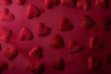 background made from little glittering heart copy space valentines day concept