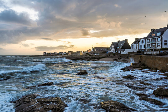 Le Guilvinec coast in Brittany, France